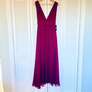 Lulu’s Burgundy Bridesmaid Dress